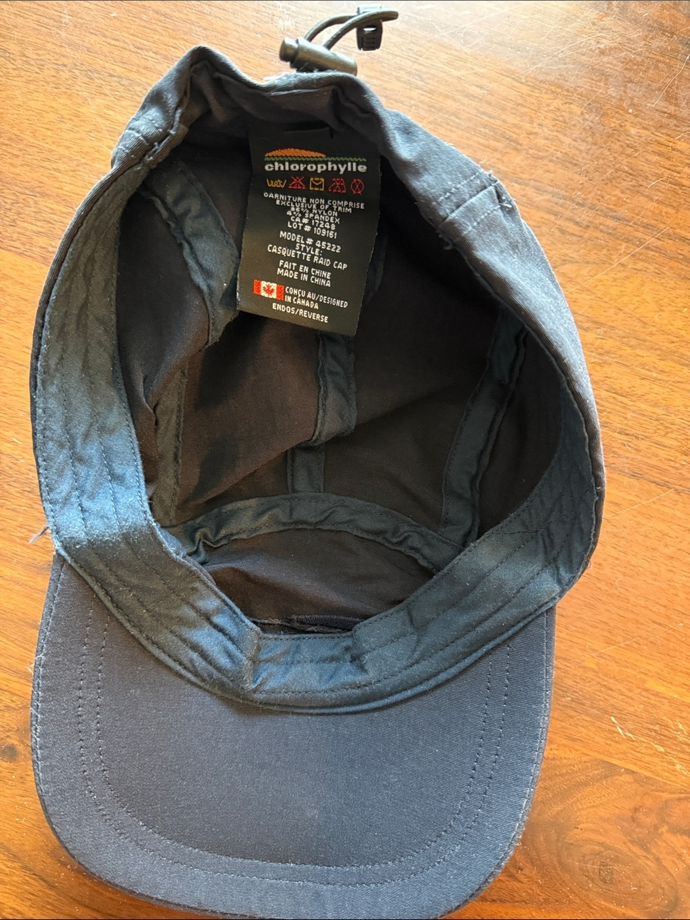 Black Men's Performance Cap chlorophyle - Picture 2 of 4